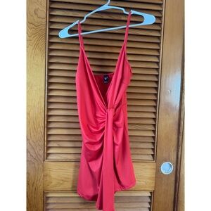 Vibrant Red Women's Romper